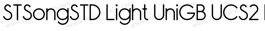 STSongSTD Light UniGB UCS2 Httf字体转换